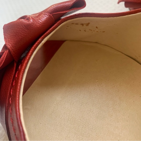 Tony Bianco Womens Red Leather Pump Stiletto Heels Peep Toe Slip On Size 8.5 - Picture 8 of 14